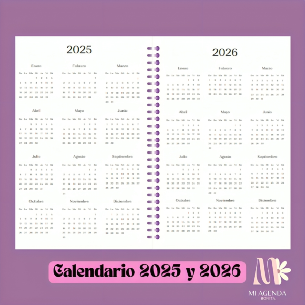agenda semanal 2025 Modelo 1 - Image 2